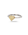 Happy Heart Yellow & White Diamonds Ring