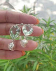 silver green amethyst earrings