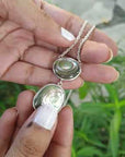 Colorful abalone shell duo necklace