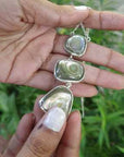 Colorful abalone shell trio necklace