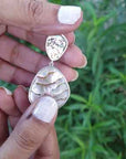 Twin abalone silver pendant
