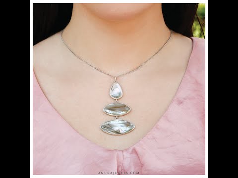 Abalone 3 step sterling silver pendant
