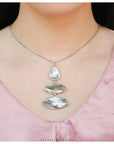 Abalone 3 step sterling silver pendant