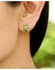 green earrings