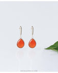 carnelian silver earrings