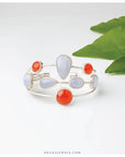 carnelian & chalcedony handcuff