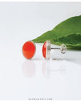 carnelian silver earrings