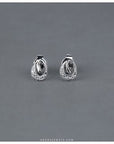 white earrings