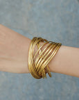 Charming gold plated silver interlinked bangle