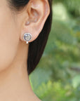 Astonishing star ruby & diamond earrings
