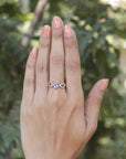 Charming Tanzanite and Diamond Silver 925 Ring