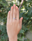 Sublime Tanzanite and Diamond 925 Silver Ring