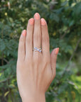 Tanzanite and Diamond Silver 925 Ring