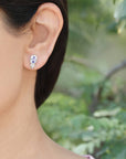 Bewitching Tanzanite and Diamond Silver 925 Earrings