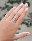 silver ring, sterling silver ring, blue topaz ring, buy blue topaz jewelry, multi color ring, fancy ring, gemstone ring