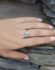 silver ring, sterling silver ring, blue topaz ring, buy blue topaz jewelry, multi color ring, fancy ring, gemstone ring