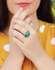 Enchanting malachite ring