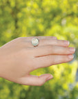 Resplendent Prehnite Silver 925 Ring