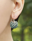 Turquoise Traditional Silver 925 Round Hoops