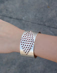 Marquise Stuffed Garnet Silver 925 Handcuff