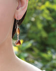 Garnet and Silver 925 Earrings