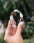 Abalone & aquamarine openable 925 Silver bangle