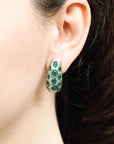 Fascinating emerald and diamond earrings