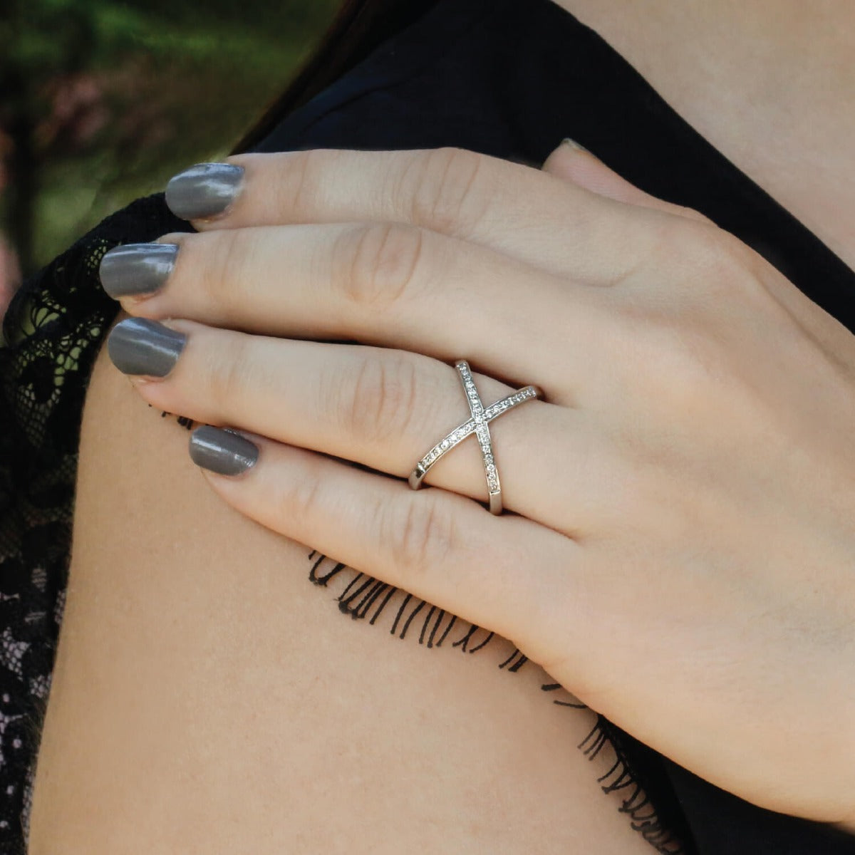 silver ring, sterling silver ring, diamond ring, cross shaped ring, silver diamond ring, diamond silver ring, luxurious ring