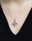 Exquisite diamond and ruby pendant