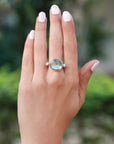 Pearl and Abalone silver ring