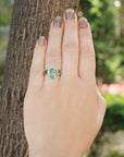 Emerald ring, silver emerald ring, emerald silver ring, green ring, green silver ring, silver green ring, silver ring, sterling silver ring, 3 in one emerald ring, diamond ring, silver diamond ring, diamond silver ring, white ring, white silver ring, silv