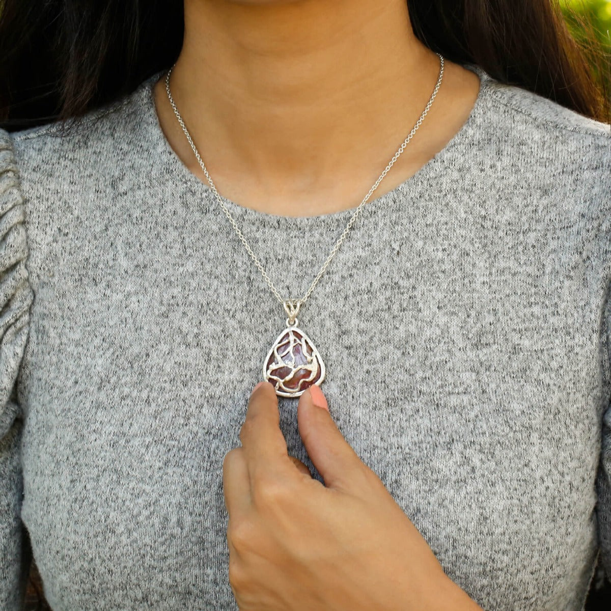 ruby pendant, buy silver pendant, sterling silver pendant, gemstone pendant, buy silver pendant, buy gemstone jewelry, buy jewelry online, ruby jewelry, reticulated jewelry