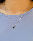 sapphire pendant, silver pendant, sterling silver pendant, buy sapphire pendant, sapphire jewelry, blue pendant, diamond pendant, sapphire & diamond pendant
