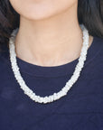 silver necklace, sterling silver necklace, moonstone necklace, silver moonstone necklace, white necklace, silver white necklace, white silver necklace, moonstone beads necklace, white beads necklace