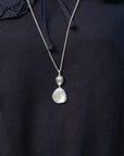 Twin abalone silver pendant