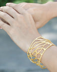 18K gold Plated handcuff, sterling silver, bangle, jewellery,