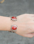 silver handcuff, sterling silver handcuff, carnelian handcuff, carnelian silver handcuff, orange handcuff, orange silver handcuff, silver orange handcuff, silver cuff, carnelian cuff, wire handcuff, wired cuff, silver wire handcuff