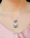 Colorful abalone shell duo necklace
