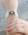 silver moonstone bracelet