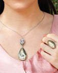 Water droplet Abalone pendant