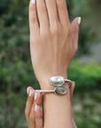 Oval end Abalone bangle