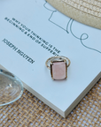 Candace Morganite Silver 925 Rings