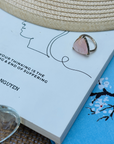 Candace Morganite Silver 925 Rings