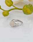 silver moonstone ring