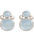 Aquamarine Pearl Silver Stud Earrings
Pearl earrings
Aquamarine earrings