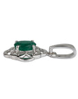 emerald silver pendant
