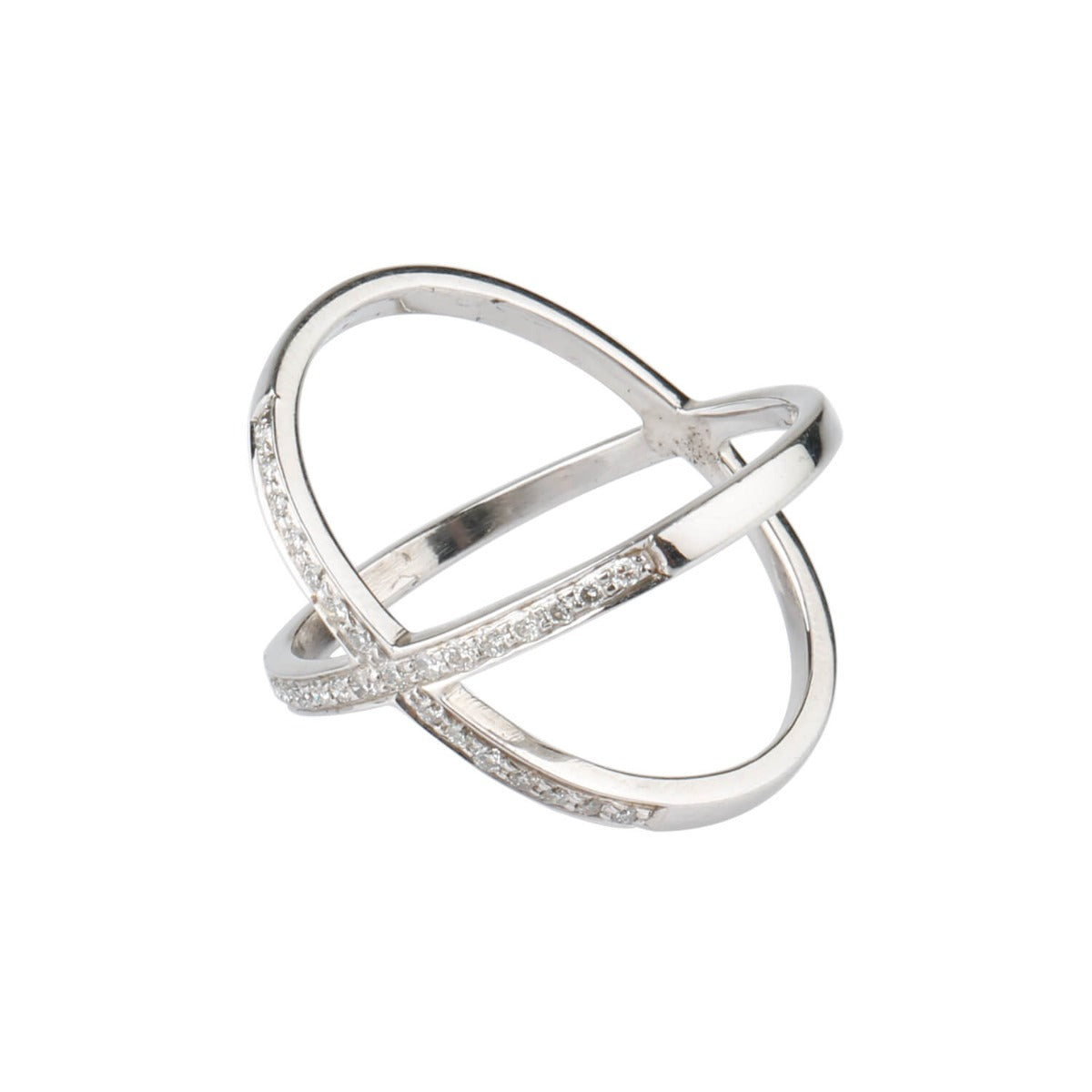 silver diamond ring