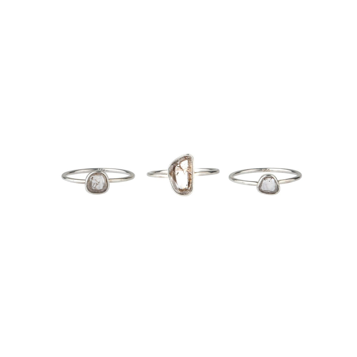diamond silver ring