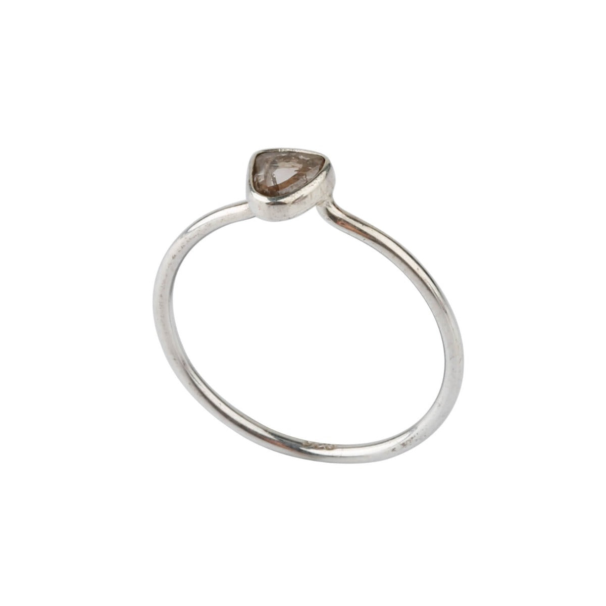 silver diamond ring