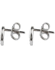 diamond silver earrings